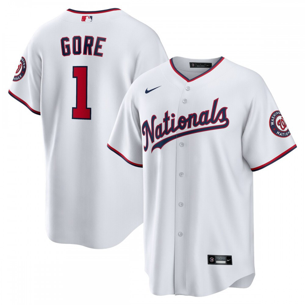 MacKenzie Gore Washington Nationals Home Replica Jersey - White-Pro Kit Vault | Brand New 26/27 Sports Jerseys